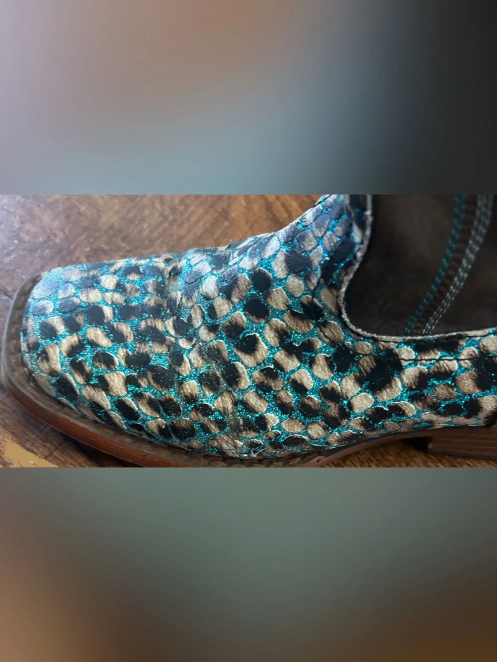 Roper Glitter Leopard western boots little kids youth gir size 13 cowboy cowgirl